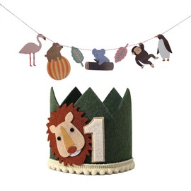 First Birthday Decorations Boy 1st Birthday Decorations for Boys 1st Birthday Hat Wild One Birthday Decorations Safety and comfort Tropical Rainforest Flag Suitable for Children's Birthday