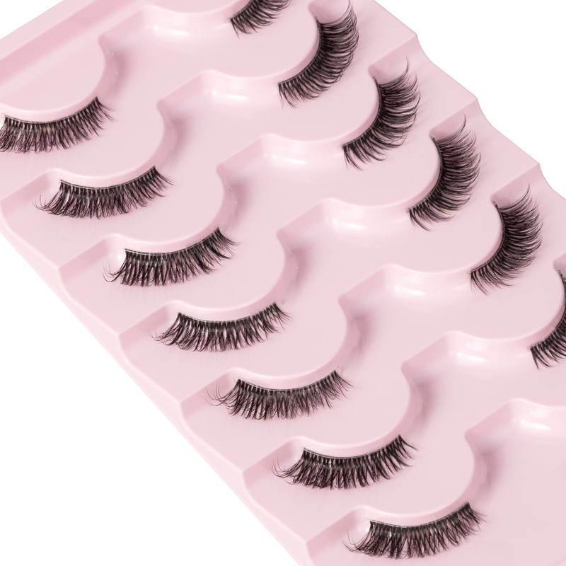 Half Lashes Natural False Eyelashes Wispy Lashes Strips Cat Eye
