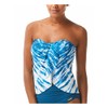 Vince Camuto Tie-Dye Draped Bandini Top - blue - Small