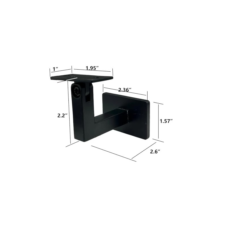 LANGLIER Handrail Brackets for Adjustable Staircase Stair Railing Brackets with