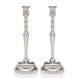 Godinger Silver Art Revere S/2 8.5" Cndlstk Nickel