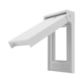 ENERLITES Vertical Decorator Weatherproof Wall Plate, Outdoor Electrical Outlet Cover, Standard Size 1-Gang 4.84” x 2.83”, Thermoplastic, 8831-WPV-W, White