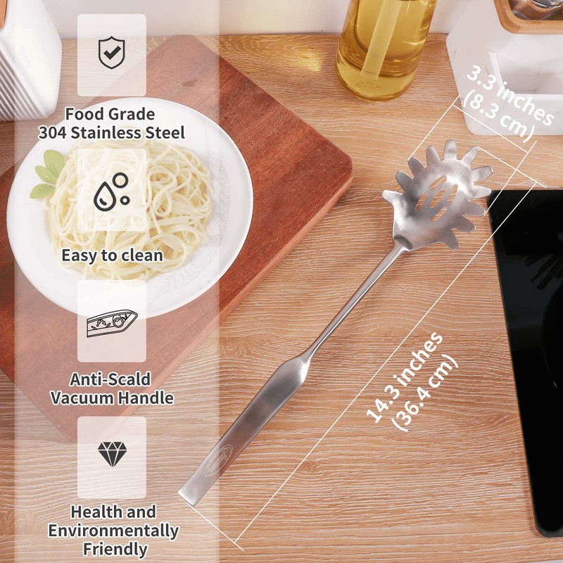 Spaghetti Server, [Rustproof, Integral Forming, Durable] Newness 304 Stainless Steel