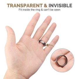 Feramox Ring Size Adjuster for Loose Rings 48 PCS Invisible Transparent Fit Wide Rings