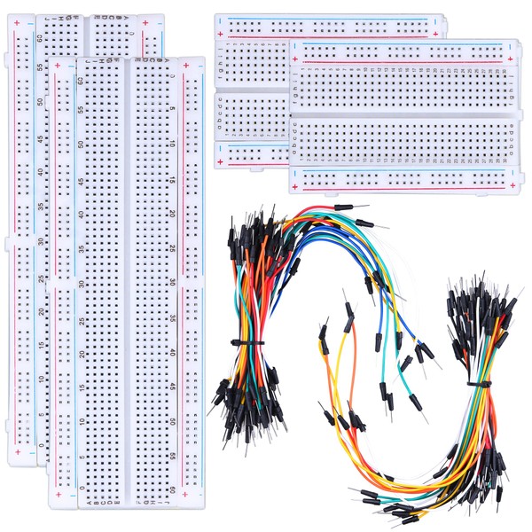 YUEONEWIN 130 Pcs Breadboard Jumper Wires Kit 4pcs 400 &