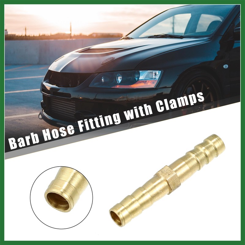 Motoforti 1 Set 6mm Copper Hose Barb Fitting Connector with