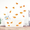 Vinyl Stickers 12 Goldfish Wall Decals Peel and Stick Wall