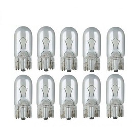 INION Pack of 10 - W3W - T10-12V - 3W - W2.1x9.5d Car Lighting Bulb Glass Base Bulb Festoon Car Bulbs