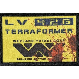 LV-426 Terraformer Weyland-Yutani Corp Aliens Morale Patch. Perfect for Your Tactical Military Army Gear, Backpack, Operator Baseball Cap, Plate Carrier or Vest. 2x3" Hook Patch. Made in The USA