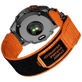 OVERSTEP Nylon Band Compatible with Garmin Fenix 7/Fenix 8 47mm Watch, Quick Fit 22mm Rugged Sport Strap for Fenix E/Fenix 6/Fenix 5/Forerunner 965 955/Approach S70/Quatix 7 Smartwatch
