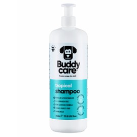 Tropical Dog Shampoo by Buddycare | Deep Cleansing Shampoo for Dogs | Tropical Scented | with Aloe Vera and Pro Vitamin B5 (33.8oz)