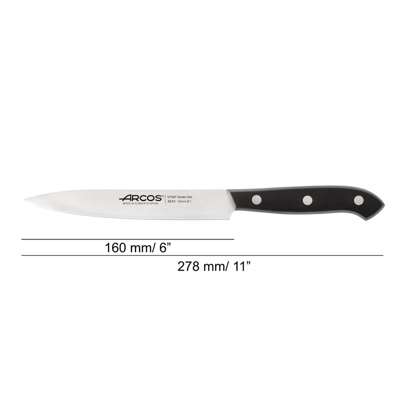 ARCOS Kitchen Knife 6 Inch Nitrum Stainless Steel. 160 mm