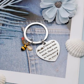 Teacher Gifts for Women,Teacher Appreciation Gifts Ideas Retirement Valentines Day End of Year Christmas Back to School Thank You Thanksgiving Summer Cool Farewell Gift for Teachers Assistant Keychain