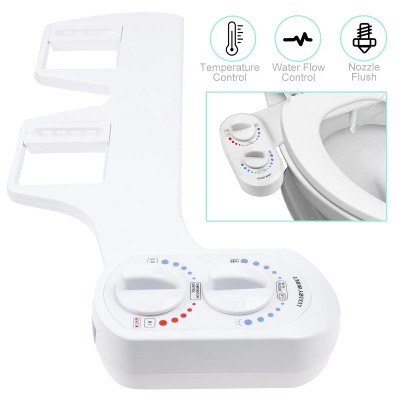 Bidet Toilet Attachment Hot Cold Fresh Water Non Electric Self