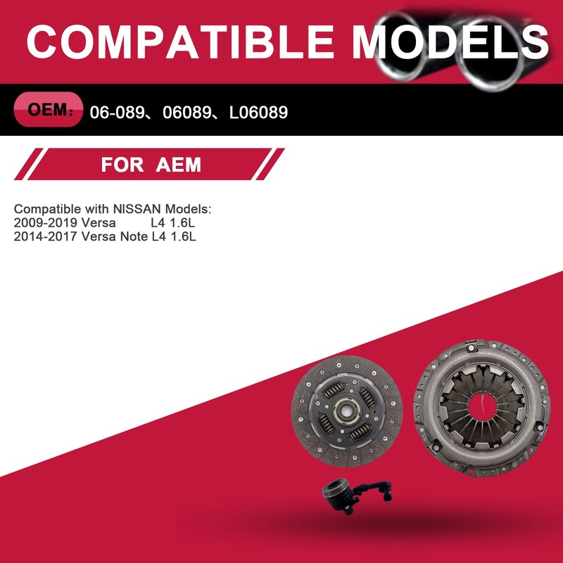 WZODKJ Transmission Clutch Kit Compatible with 2009-2019 Nissan Versa, 2014-2017