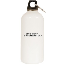 Los Drinkware Hermanos Go Shawty It's Sherbert Day - White Water Bottle with Carabiner 20oz