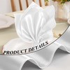 6 White Cloth Napkins, Satin Cloth Napkins, Table Decoration, Reusable