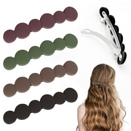 Haarspangen Damen, 4 Stück Französische Haarspangen, Hair Clips Set, Haarklemmen Dünnes Haar, Automatische Haarschmuck für Feines Dickes Haar Frauen Mädchen