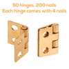 50 Pcs Small Brass Hinges, 0.31x0.39in Pure Copper Butt Hinge