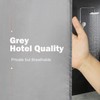 UFRIDAY Grey Fabric Extra Long Shower Curtain Liner 72 x