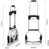 LEADALLWAY Dolly Cart Folding Hand Truck and Dolly,Steel Portable Cart