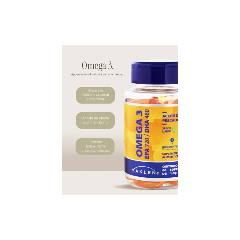 Maklen Omega 3 | EPA 720 + DHA 480 -