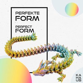 3D Dragon - Dragon Egg with Dragon 60 cm Figure | Surprise Dragon in Red/Yellow/Green | Movable Figure for Children, Collectors & Fantasy Fans