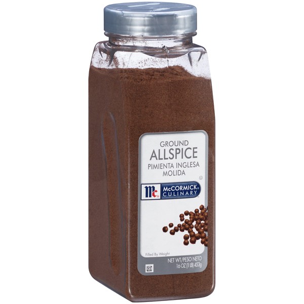 McCormick Culinary Ground Allspice, 16 oz - One 16 Ounce Container of Allspice Seasoning, Features a Wood Flavor Perfect for Baked Goods, Desserts and More