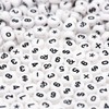 500 Pcs Acrylic Number Symbol Beads White Background Black Numbers