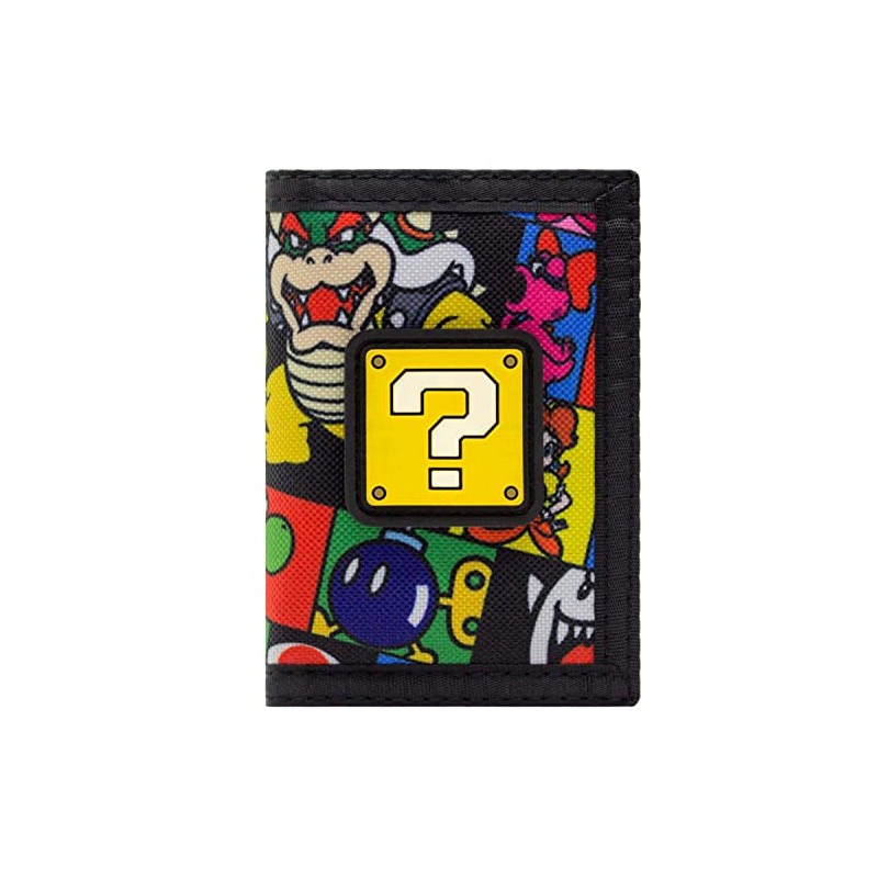 Mario Party Checked Retro Characters Multicoloured Wallet Purse, multicoloured, Tri-Fold