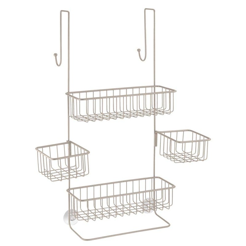 iDesign The Metalo Collection Over-The-Door Hanging Shower Caddy Organizer, 22.7"