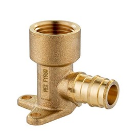EFIELD Pex A Expansion Full Flow Brass Fitting 1/2"x 1/2" Female NPT Drop-ear Elbow, ASTM F1960
