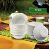 Super Rigid Disposable Paper Bowls Sugercane Biodegradable and Compostable White
