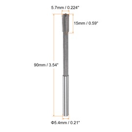 HARFINGTON 2pcs Chucking Reamers 5.7mm H7 C1/K30 Carbide Tip Precision Straight Flutes Round Shank Lathe Machine Milling Cutters