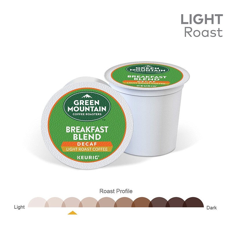 Green Mountain Coffee Roasters Breakfast Blend Decaf Keurig Single-Serve K-Cup