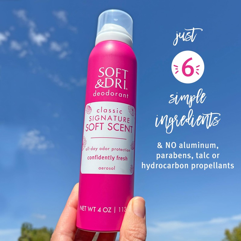 Soft & Dri Classic Signature Soft Scent Aerosol Deodorant, 4