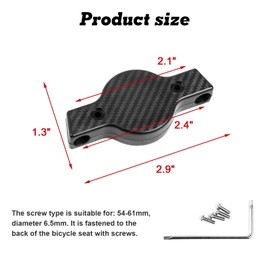 Xotic Tech for AirTag Bike Mount Hidden Bicycle GPS Tracker Holder Screw-On Design Waterproof Protective Anti-Theft Case Attachment (Carbon Fiber Pattern)