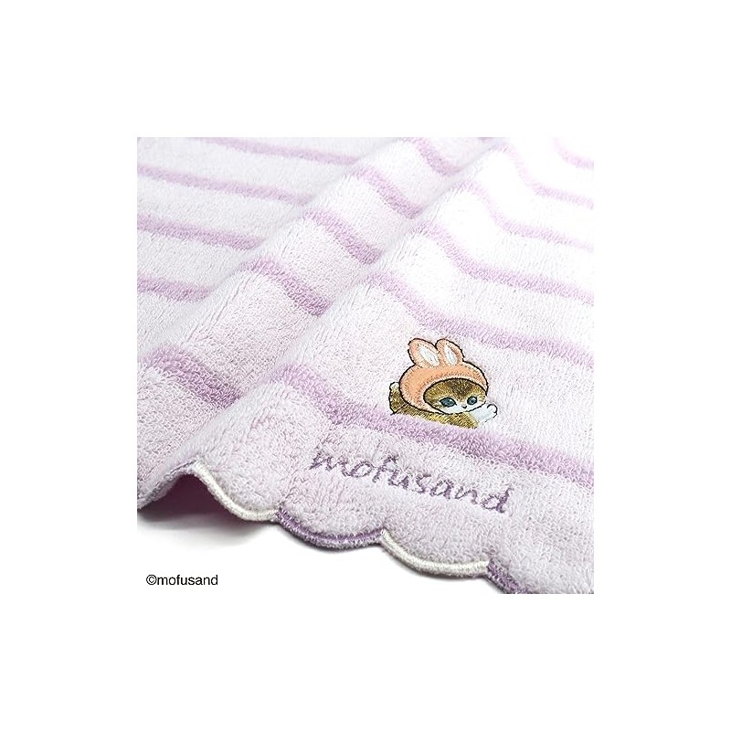 Towel Museum mofusand Hyokkori Towel Handkerchief, Pink, Rabbit Cat Scala,