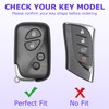 8T69T 2-Pack for Lexus Key Fob Cover with Keychain Accessories