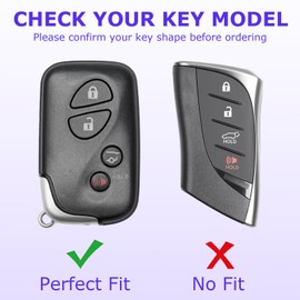 8T69T 2-Pack for Lexus Key Fob Cover with Keychain Accessories