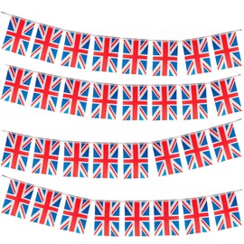 AKH® Union Jack Bunting | 7.2m / 24ft Long | Great Britain Banner Garland with 24 flags | Union Jack Decoration for Kings Coronation Sports Royal Events Street Party Decorations Pub BBQ Bunting