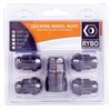 RYBO Set of 4 Alloy Wheel Locking Nuts, Black (M12