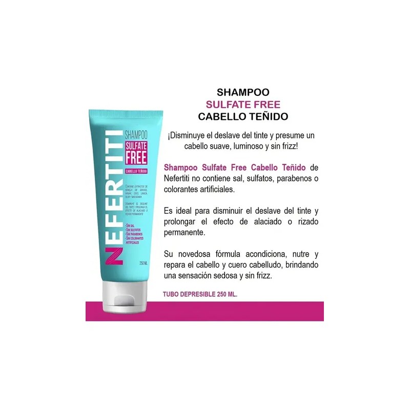 Nefertiti Shampoo Y Mascarilla Sulfate Free Cabello Teñido