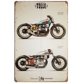 ERLOOD Motorcycle Retro Vintage Decor Metal Tin Sign 12 X 8