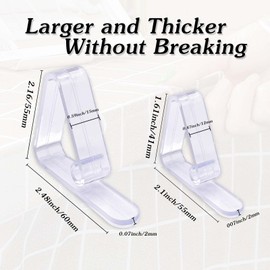 32 Upgraded Tablecloth Clips, Thicker Wider Clear Tablecloth Clips, Plastic Table Cloth Hold Down Clips Table Cloth Holder Cover Clamps for Restaurant Picnics Marquees Weddings Graduation Party.