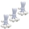 30-Piece YELIER Ball Bungee Cords (White, 6"), UV Resistant, Antioxidant,
