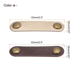 MECCANIXITY 5+5 Pcs Leather Cable Straps Cord Organizer 63x16mm Ties Soft Cord Holder Winder Keeper Cable Management for USB Cable, Headphone Wire, Earphone