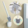 Veraly Cepillo Limpieza Inodoro Flexible Silicona Inodoro Wc Baño F