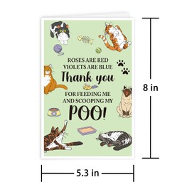 Leinessy Funny Cat Mom Mothers Day Card, Cat Dad Fathers Day Card, Hilarious Birthday Card for Cat Mom Cat Dad