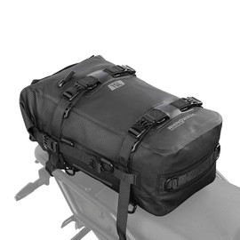 Rhinowalk Motorcycle Tail Bag, Travel Luggage Bags, Waterproof Rear Carrier, Motorcycle Rear Seat Bag Backpack, Rear Rack Trunk - Black 15L